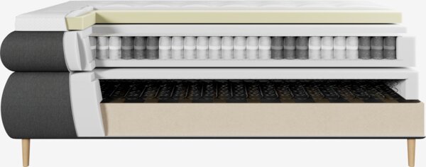 Boxspring 160x200 ANDELVA + BRYA grijs-40 medium