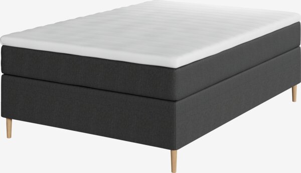 Letto boxspring 140x200cm VELFJORDEN + FLYA Grigio-40 Rigido