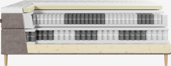 Boxspring 90x200 REIPA + TOSEN bruin-92 hard