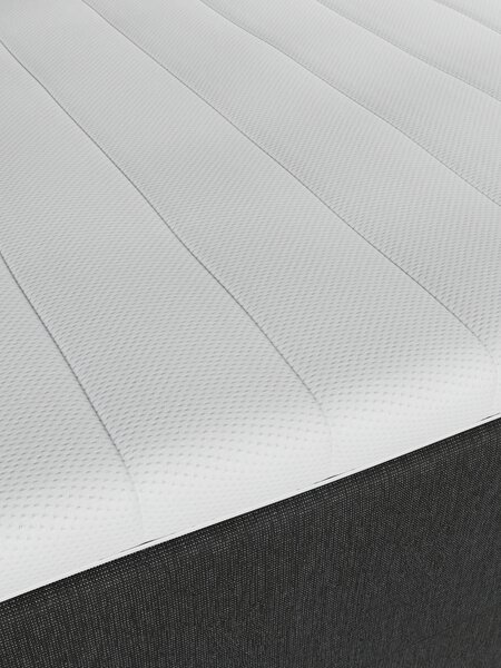 Letto boxspring 160x200 SKAUMA + FLYA Grigio-40 Molto rigido