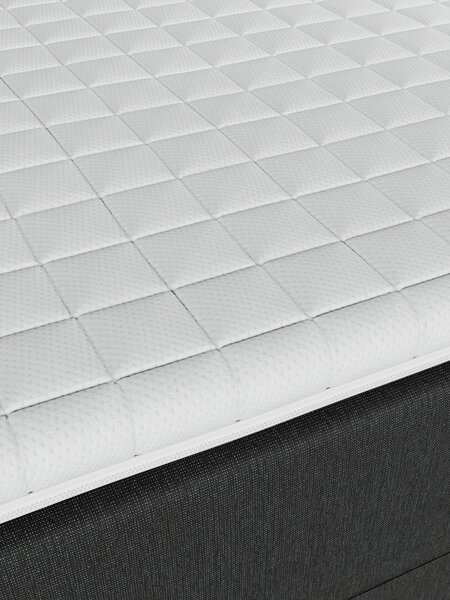 Sommier tapissier 90x200 TYSLA + EKSO Gris-40 Ferme