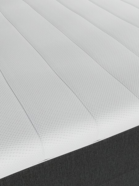 Letto boxspring 180x200cm VELFJORDEN + FLYA Grigio-40 Rigido