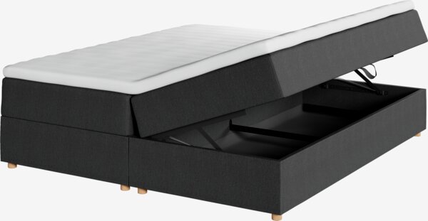 Kontinentalseng 150x200 SKOLLA STORAGE grå-40 Fast