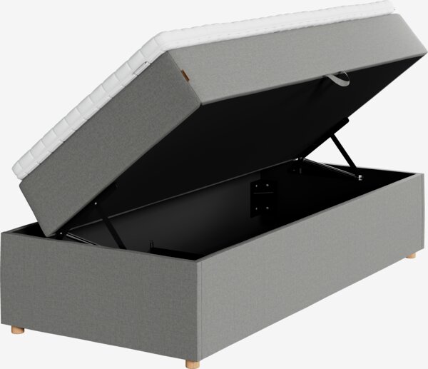 Sommier tapissier 90x200 TYSLA + EKSO Gris-23 Ferme