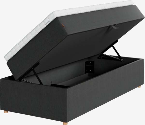 Sommier tapissier 90x200 TYSLA + EKSO Gris-40 Ferme