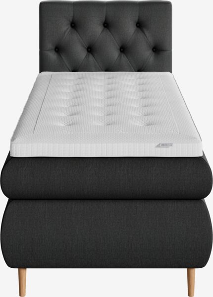 Boxspring 90x200 ANDELVA + BRYA grijs-40 medium