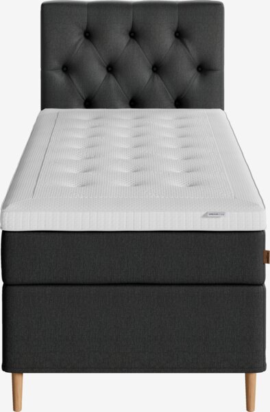 Boxspring 90x200 REIPA + VOLA grijs-40 hard