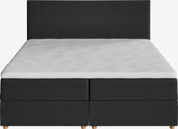 Boxspring posteľ 180x200 SKAUMA + FLYA sivá-40 veľmi tvrdá