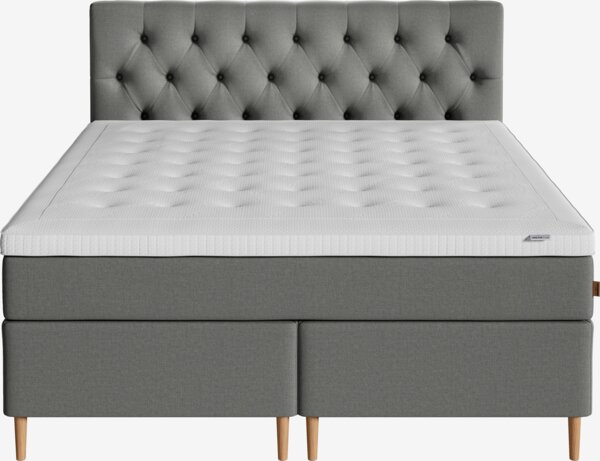 Kontinentalsäng 160x200 cm TEVLA + VOLA Grå-23 Mjuk