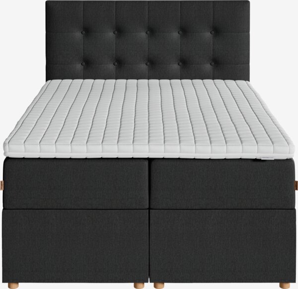 Kontinentalseng 140x200 TYSLA + MURU grå-40 Fast