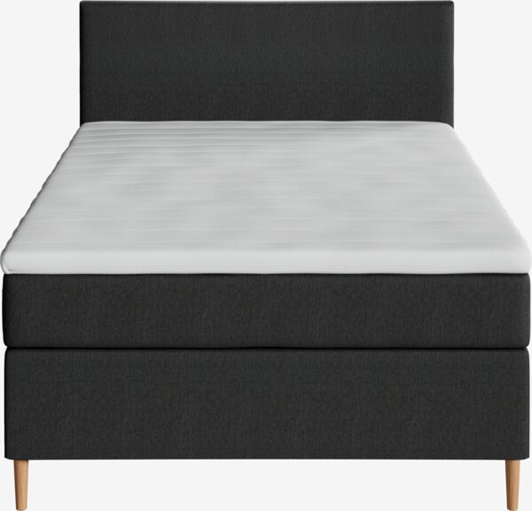 Boxspring posteľ 140x200 VELFJORDEN + FLYA sivá-40 tvrdá