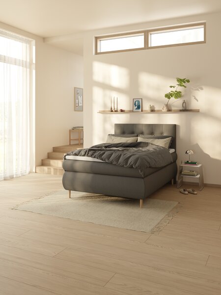 Boxspring 140x200 ANDELVA + BRYA grijs-40 medium
