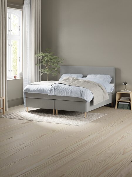 Kontinentalseng 90x200 HEMLA + VOLA grå-23 Myk