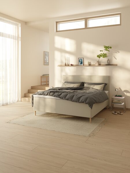Kontinentalsäng 90x200 cm IVALO + MURU Sand-91 Mjuk