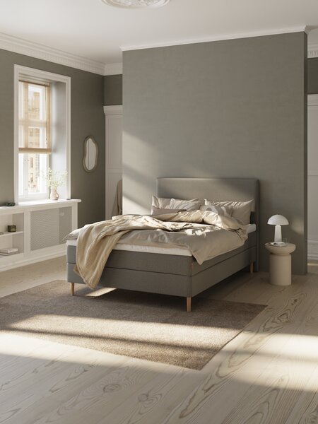 Kontinentalseng 140x200 NEVLA + MURU grå-23 Fast