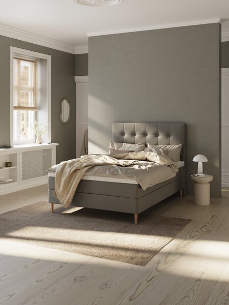 Kontinentalseng 140x200 NEVLA + MURU grå-23 Fast