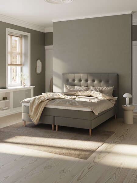 Kontinentalseng 160x200 NEVLA + MURU grå-23 Fast