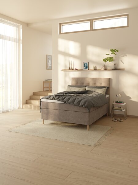 Boxspring 140x200 REIPA + RESA bruin-92 hard