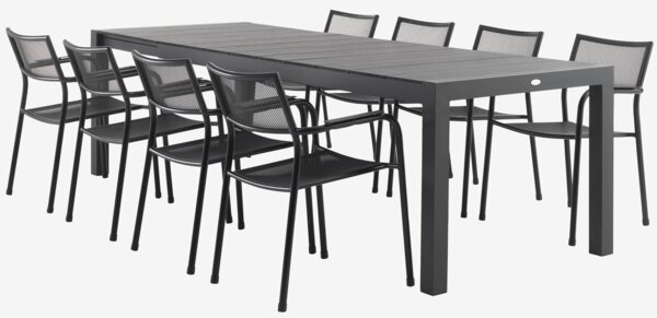 TYDAL D208/272 sto + 4 HEMSEDAL stolice crna