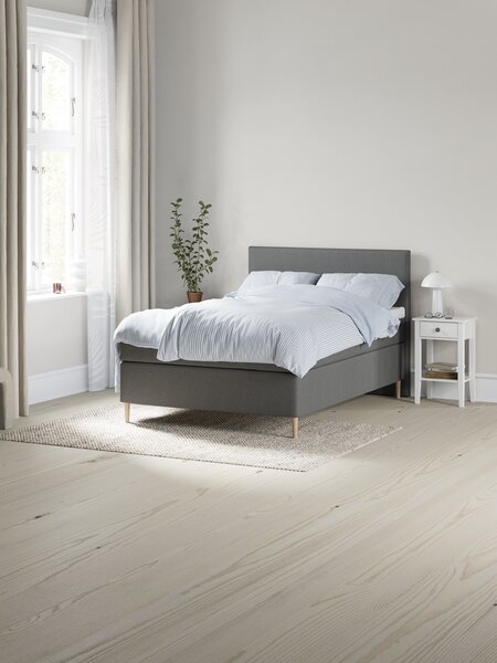 Kontinentalseng 120x200 SOKNA + VOLA grå-40 Medium