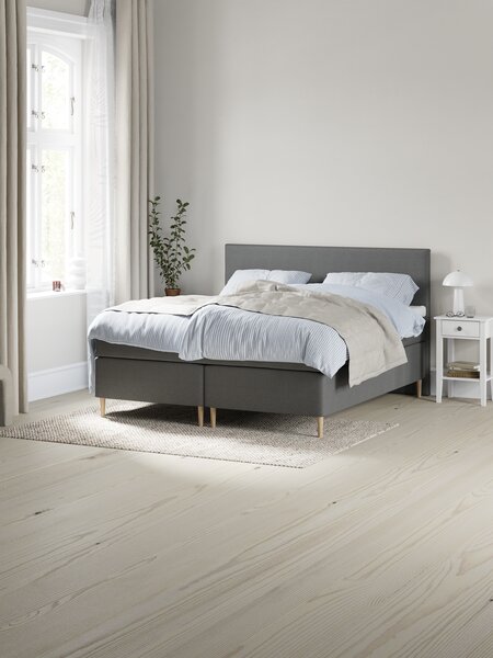 Kontinentalseng 180x200 SOKNA + BRYA grå-40 Medium