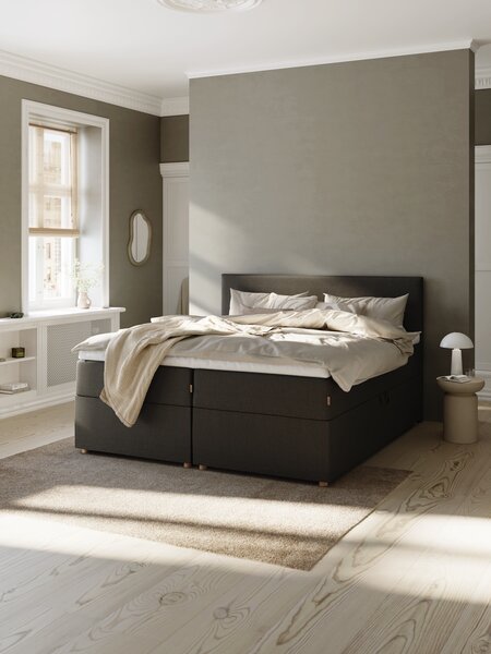 Sommier tapissier 90x200 TYSLA + EKSO Gris-40 Ferme