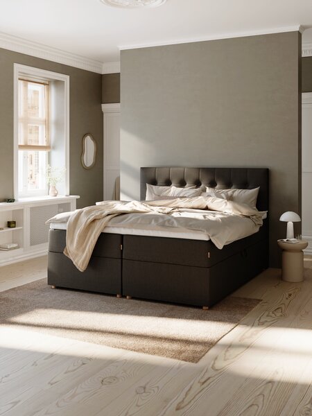 Sommier tapissier 90x200 TYSLA + EKSO Gris-40 Ferme