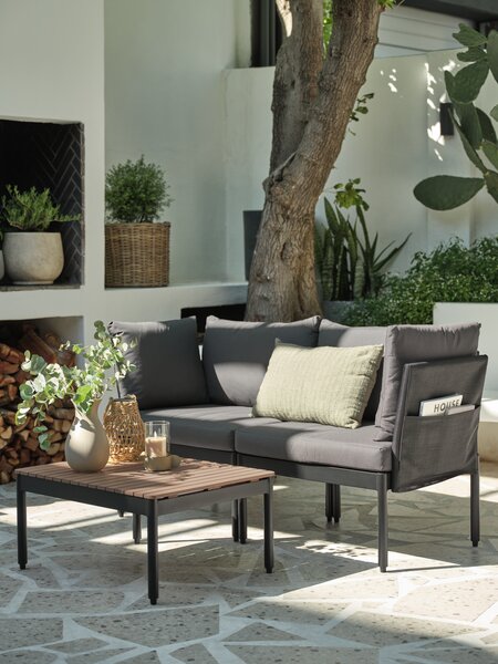 Modulloungesett BJORLI 2 seter svart