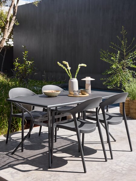 Silla apilable NANNESTAD gris oscuro