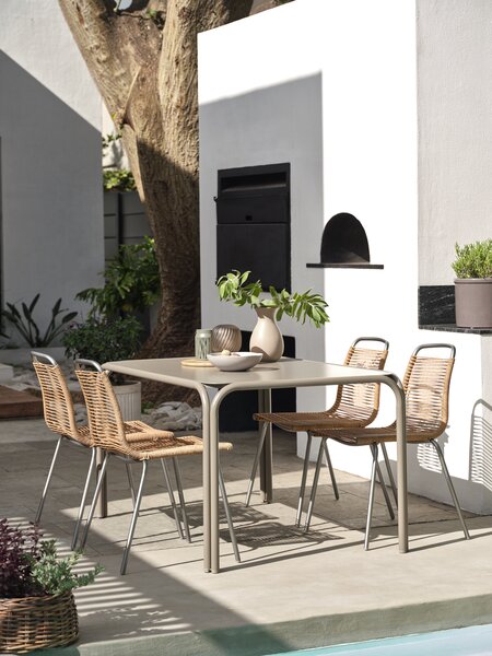 RAUMA D140 stůl písková + 4 MIDDAGSBERGET židle přírodní