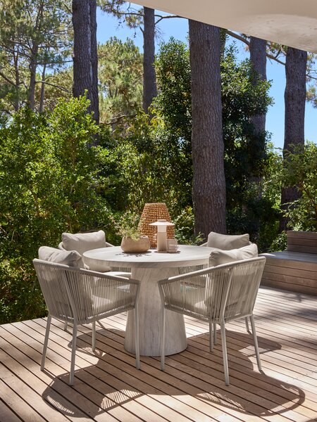 Havebord SKARSLIA Ø110 travertin