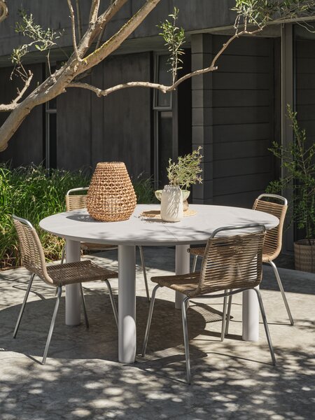 SURNADAL D150 table beige + 4 MIDDAGSBERGET chair