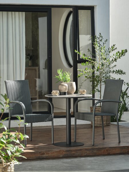 Table bistrot VAMDRUP Ø70 gris foncé