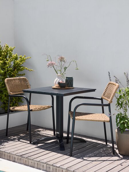 Table bistrot HOBRO l70xL70 noir