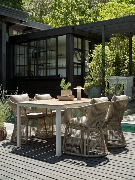 MARIELYST L150 table beige + 4 STORDALEN chaises naturel