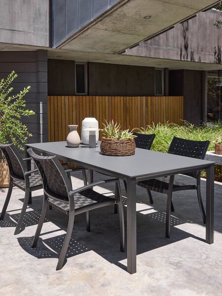 Gartentisch LANGET B95xL207 schwarz