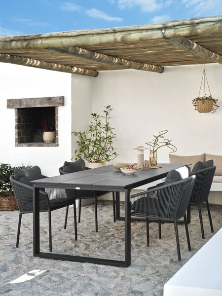 Vrtna miza SONNERUP Š100xD215 siva