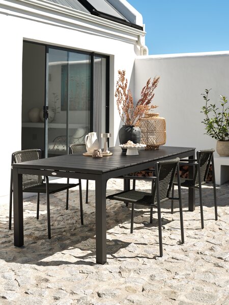 Gartentisch VATTRUP B95xL206/321 schwarz