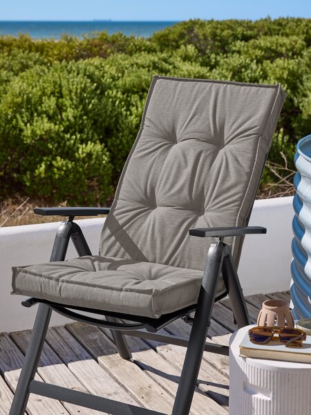 Garden cushion recliner chair REBSENGE light grey