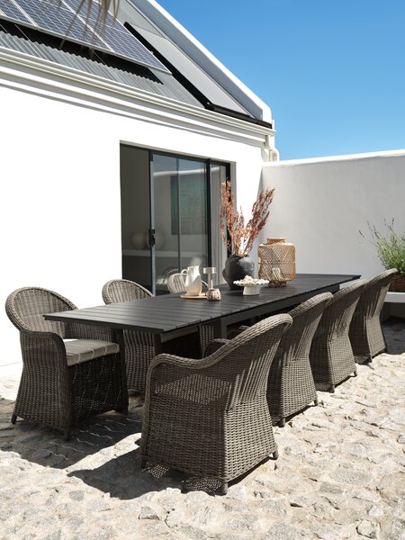 Gartentisch VATTRUP B95xL206/321 schwarz