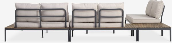 Modulares Lounge-Set HOU m/Chaiselongue 6Pers.