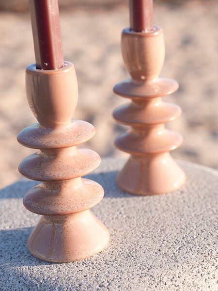 Candlestick CONRAD D7xH16cm stoneware