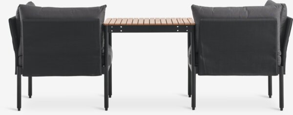 Modulloungesett BJORLI 2 seter svart