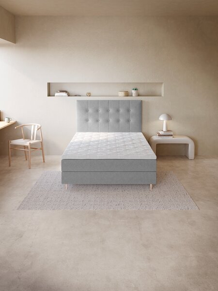 Kontinentalsäng 120x200cm NEVLA grå-23 medium