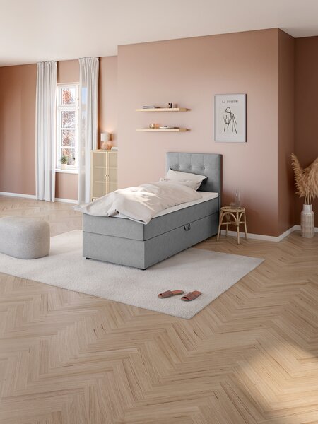 Kontinentalsäng 90x200cm TYLDA STORAGE grå-23 medium