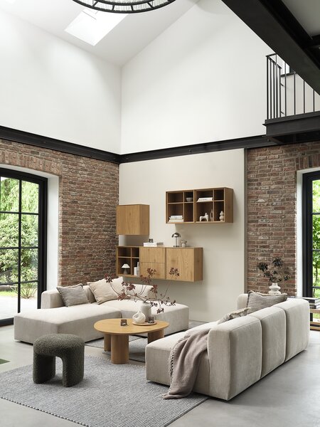 Kanepe modülü SKEJBY köşe/kenar bej kumaş