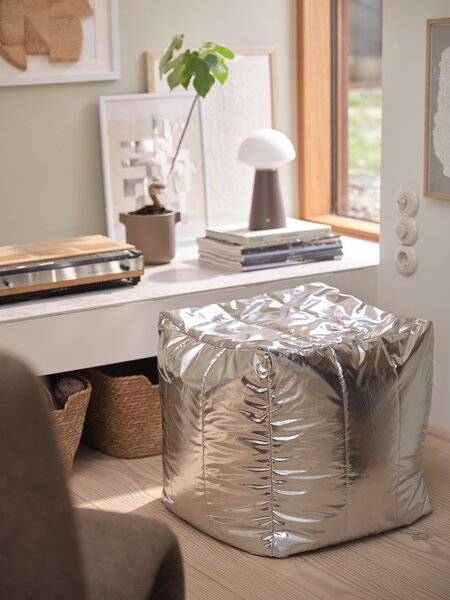 Tabure DAVINDE 40x45 srebrna