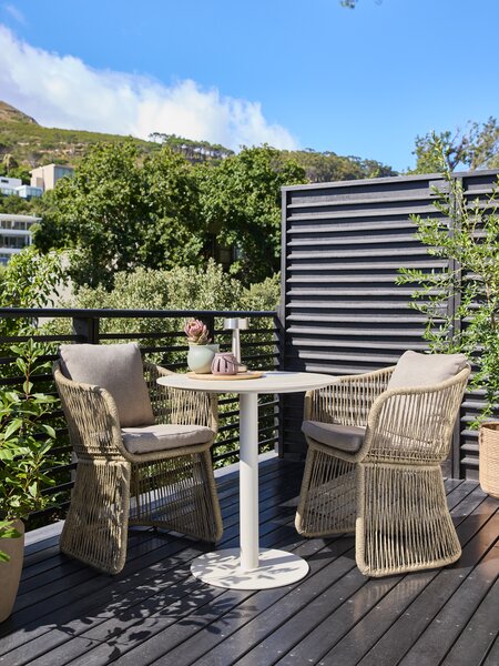 VAMDRUP Ø70 stol bež + 2 STORDALEN stolice natur