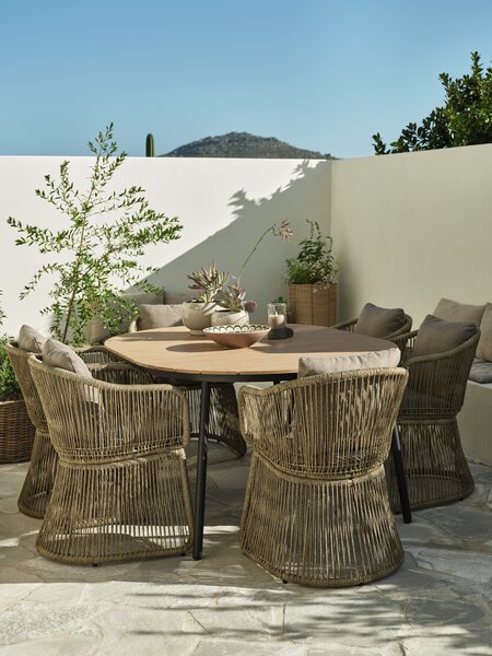 AKTIVEN D118/168 miza + 4 STORDALEN stoli naravna