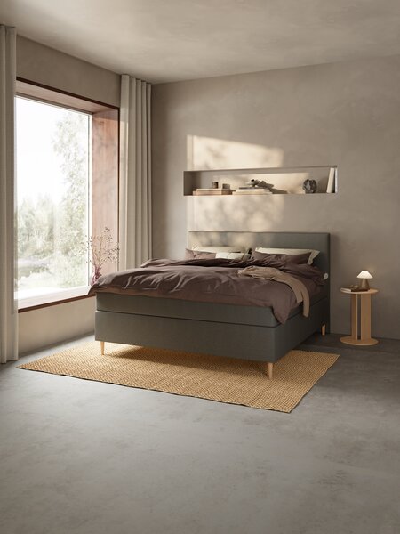 Kontinentalsäng 180x200 TYRIA + FLYA Grå-40 Medium